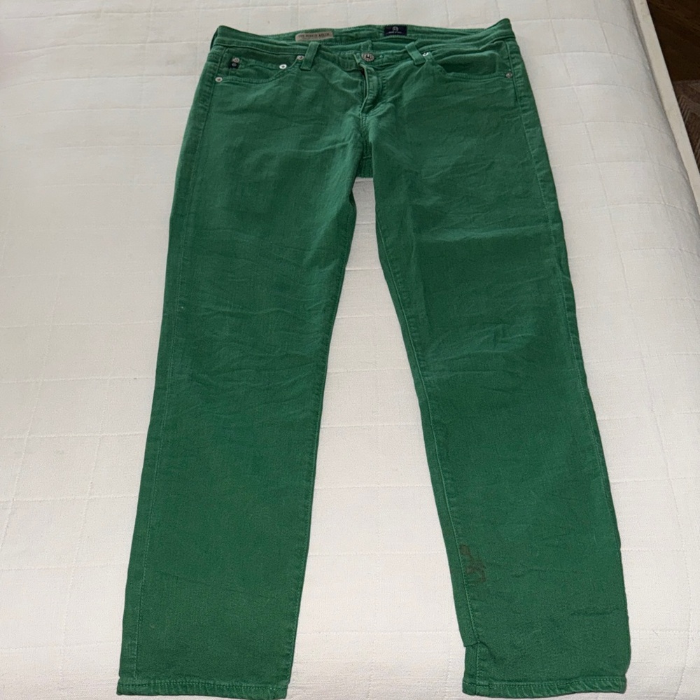 Ag Adriano Goldschmied Straight Women's Jeans - Green - Slim Straight Ankle